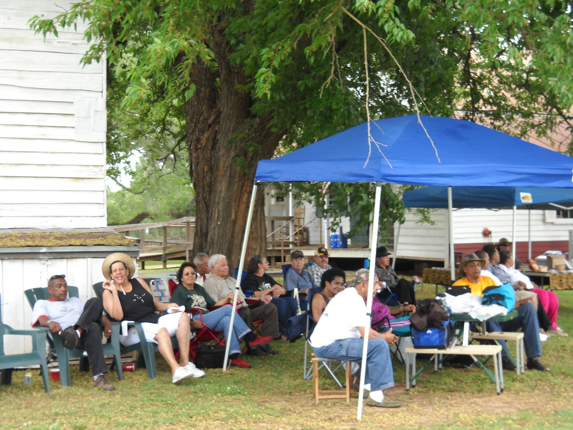 Audience gathered for an outdoor festival