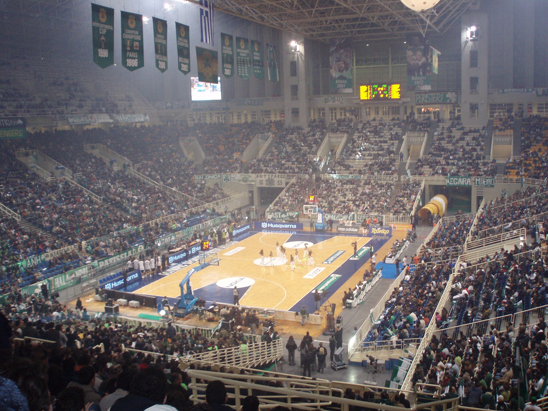 Real crowd at a live sporting event